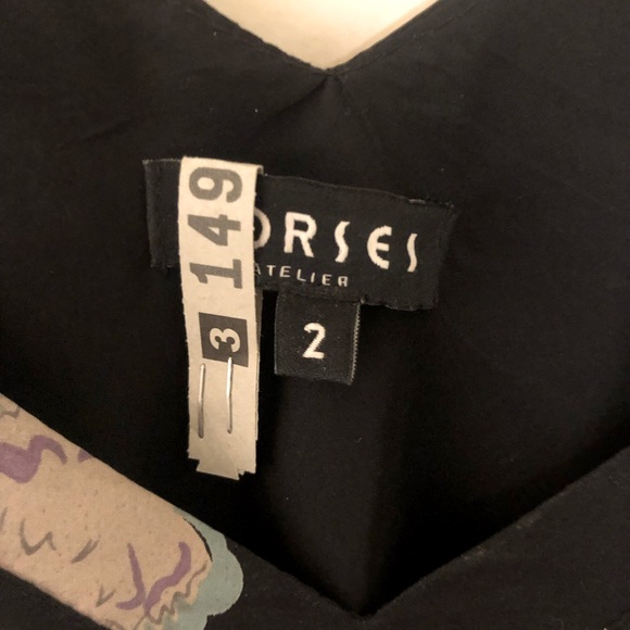 SOLD OUT ONLINE: HORSES ATELIER BLACK PEONY SLIP DRESS - Picture 5 of 5